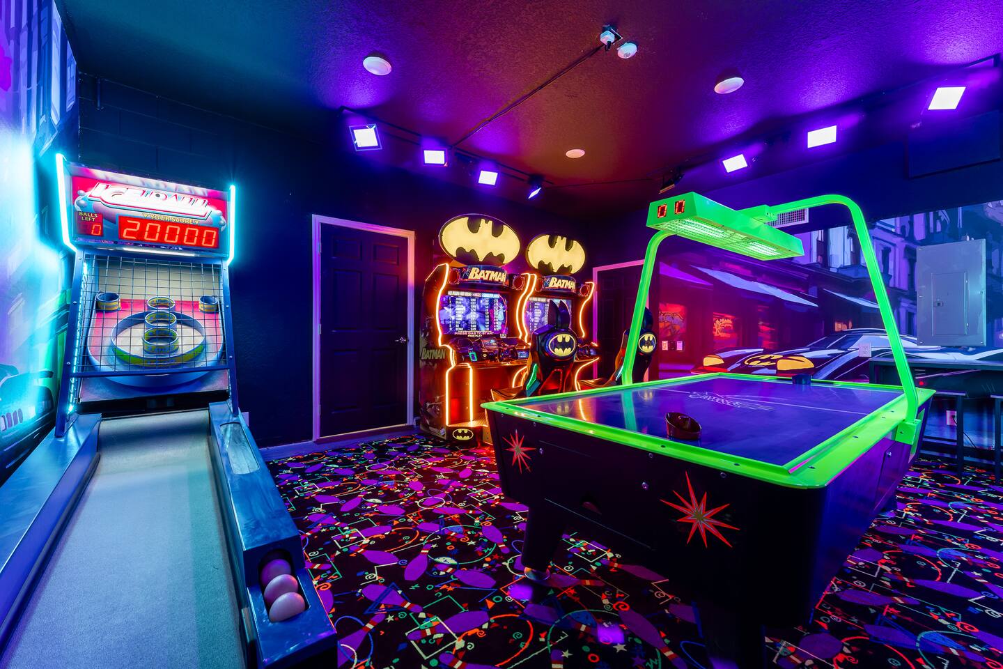 Neon Arcade Game Room