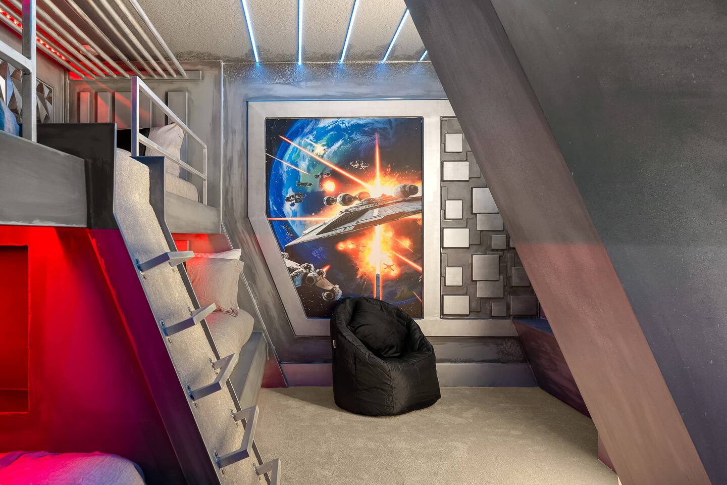 Sleep like a starfighter pilot amidst cosmic action-packed adventures!