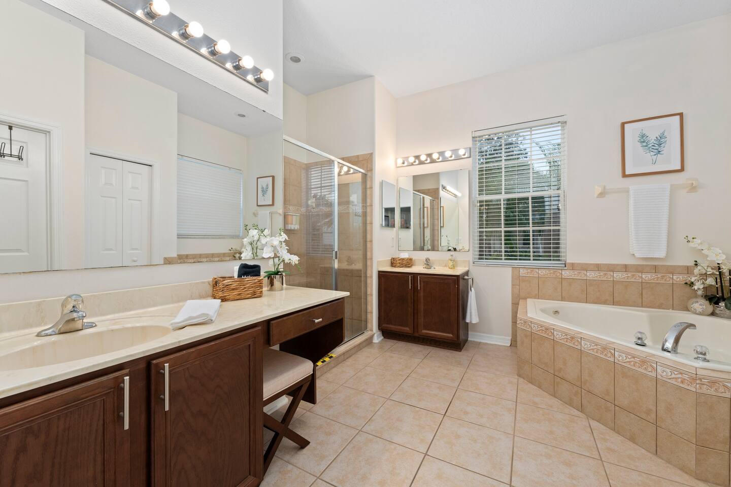 Spa-like retreat with elegant finishes and natural light for ultimate relaxation