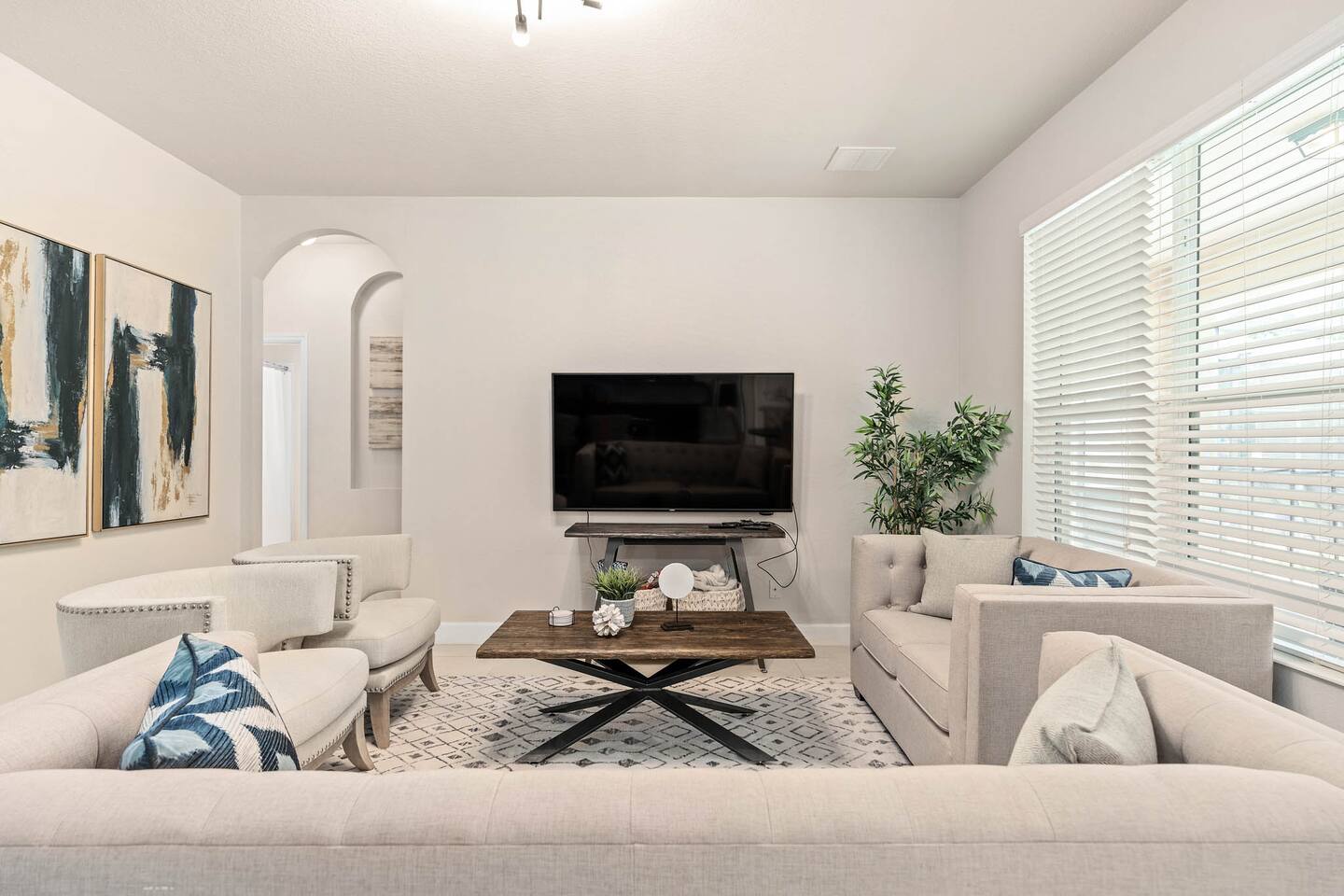 Chill in style with sleek furniture and vibrant decor, perfect for unwinding!