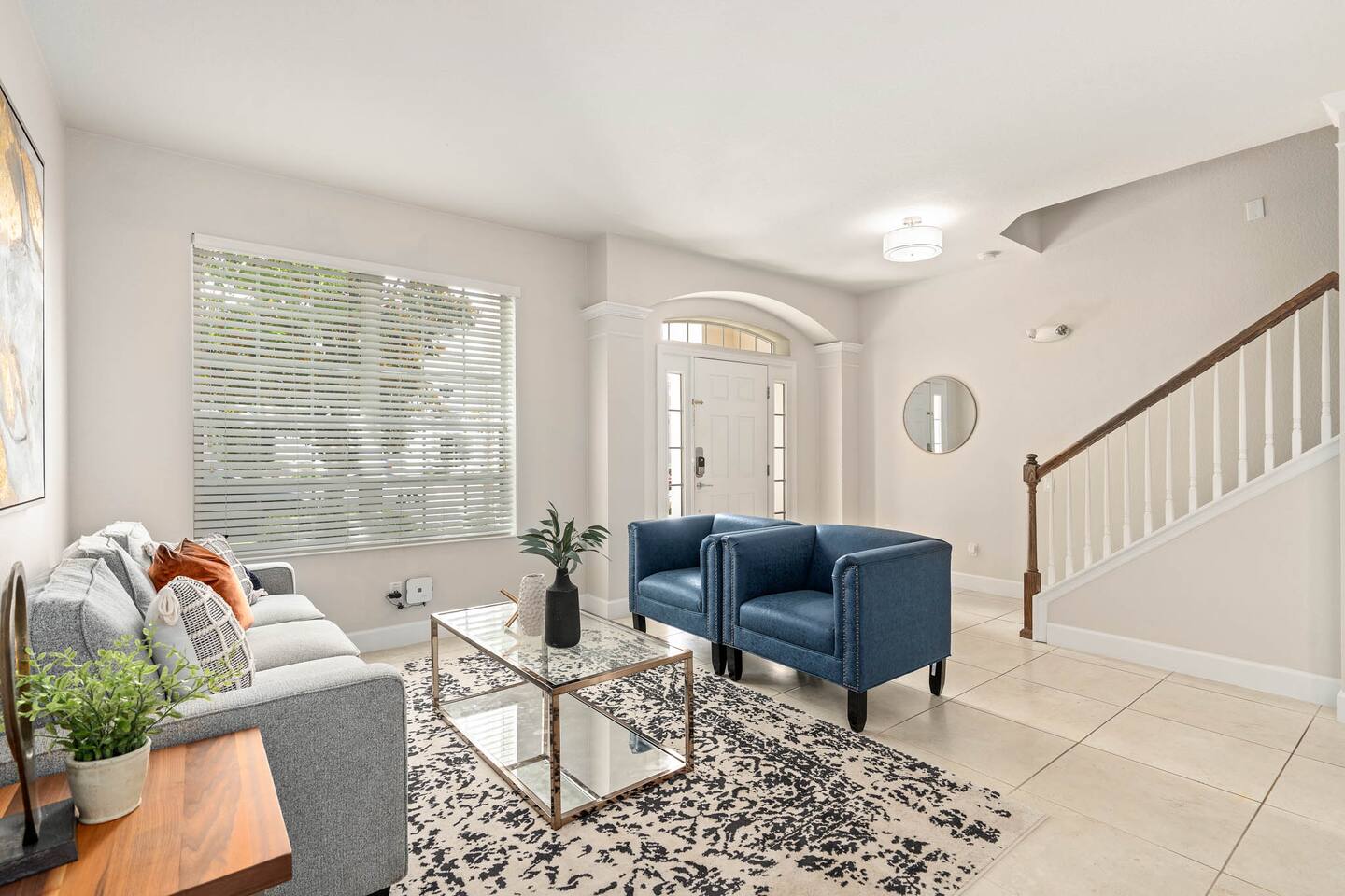 Stylish space awaits with modern furnishings and warm, welcoming light!