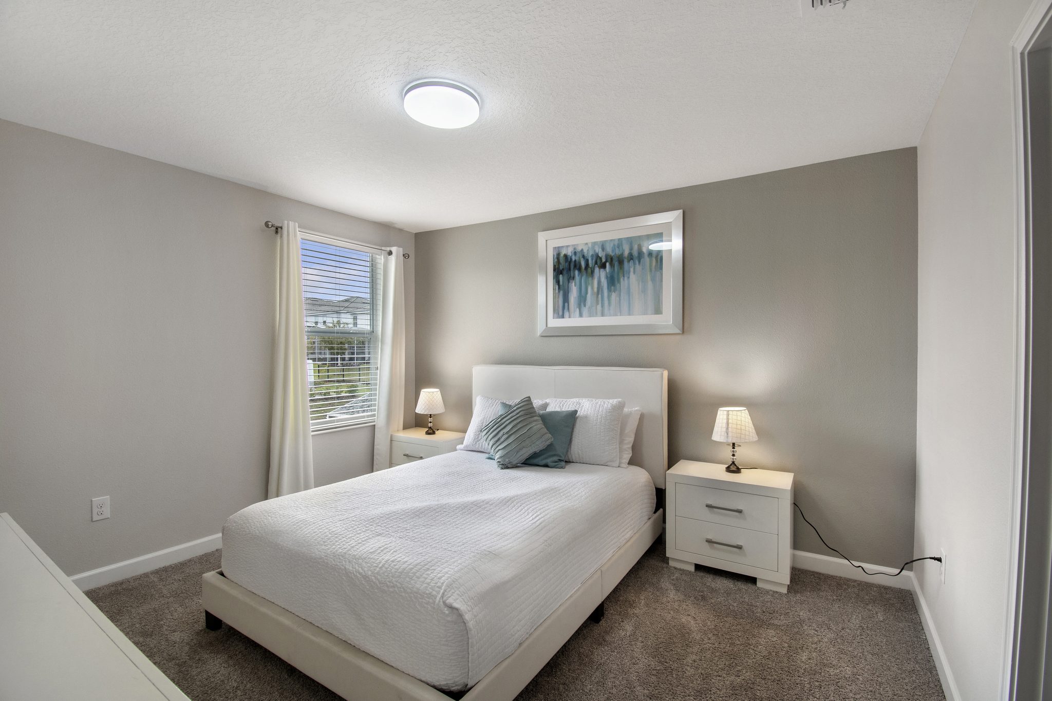 Upstairs bedroom with TV