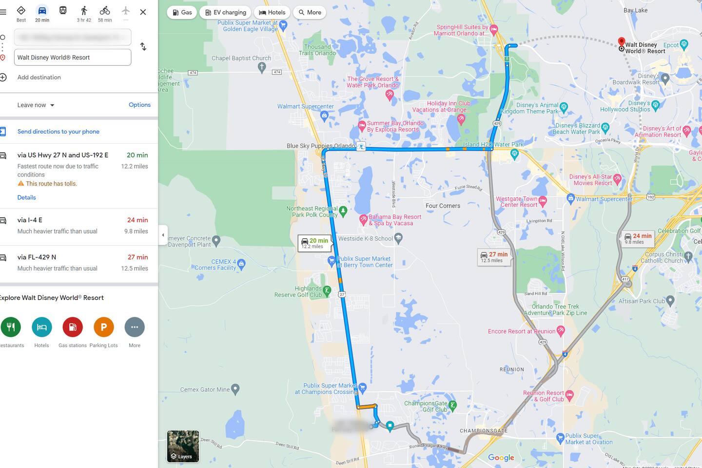 Conveniently located a quick drive to Disney World.