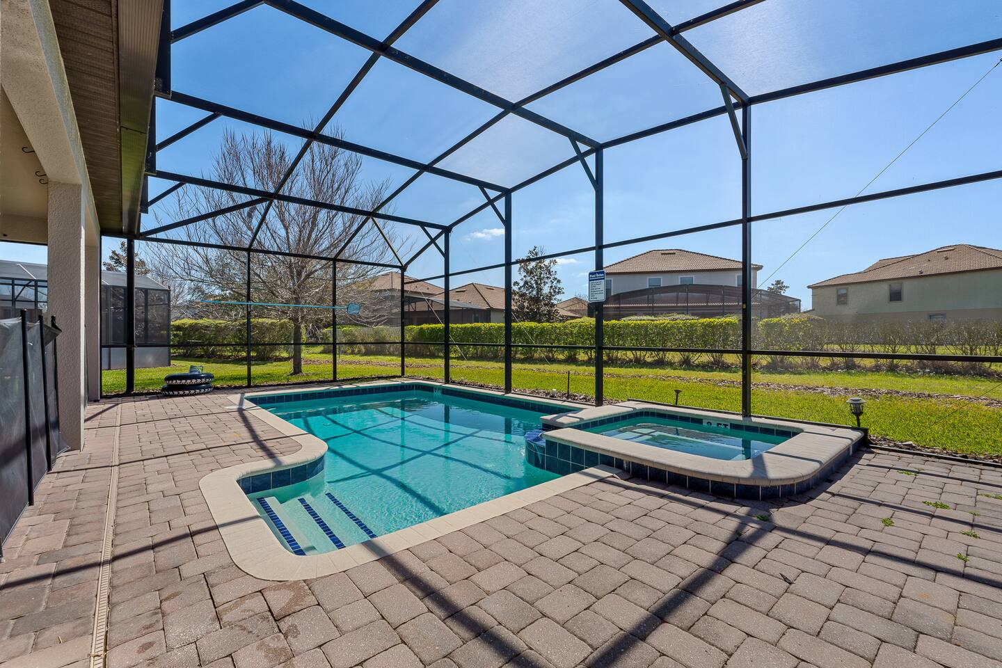 Dive into relaxation in this private pool area with sun-drenched views!