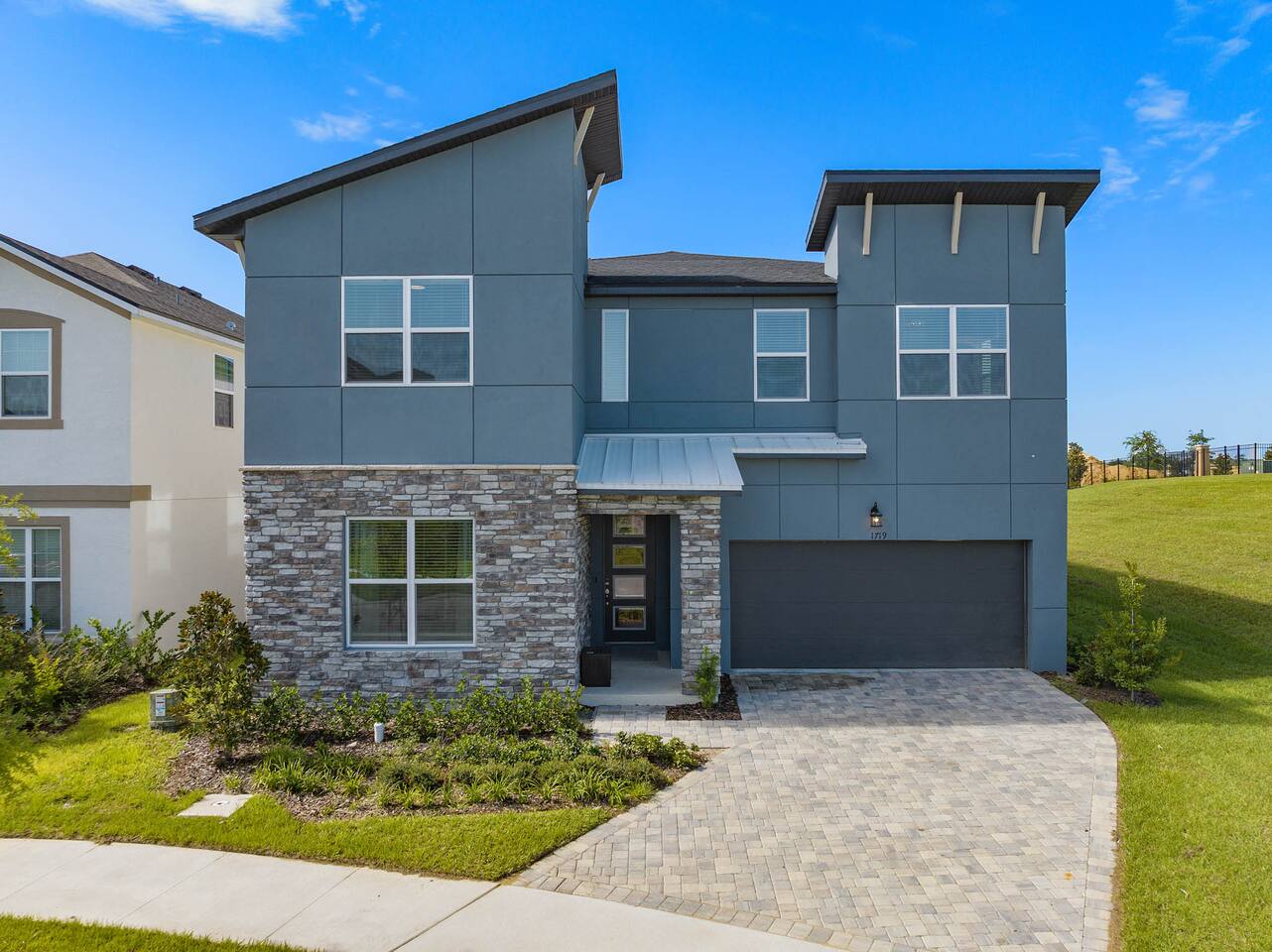 This new construction home is stylish on the outside and in.