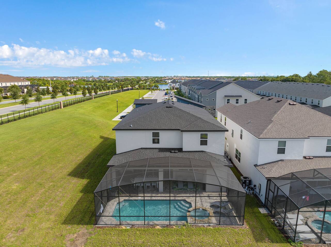 Tired of pool patios in this area where you have 3 sets of neighbors 10 feet awa