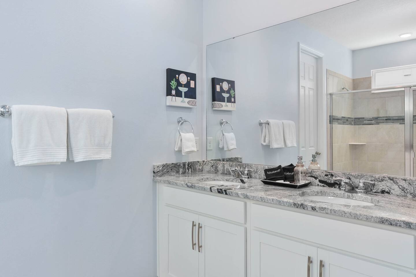 Experience everyday luxury. Our well-appointed bathroom boasts a double vanity a